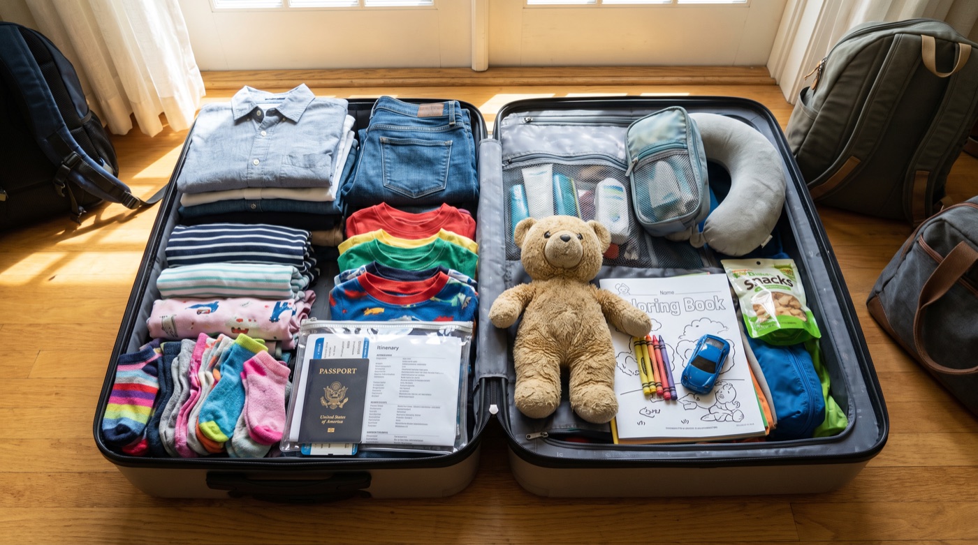 Reise-Checkliste für Familien: nichts vergessen
